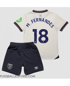 Günstige West Ham United Mateus Fernandes #18 Auswärts Trikotsatzt Kinder 2025-26 Kurzarm (+ Kurze Hosen)